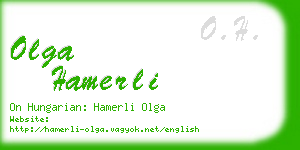 olga hamerli business card